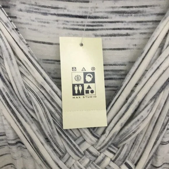 Max Studio Womens Long Dress Maxi V Neck Sleeveless Rayon Blend Size M New - Picture 6 of 12